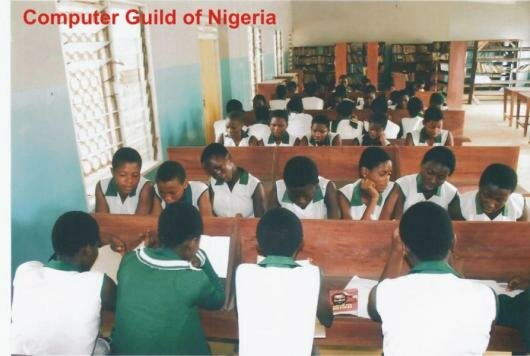Students of St. Louis Grammar School During the Reading Session