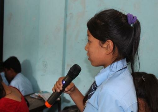 Girls had an active participation during the event